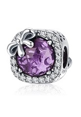 gorgeous little silver cubic zirconia birthstone baby charm